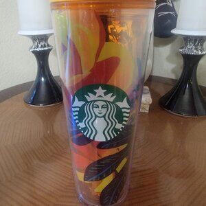 Share Starbucks 2022 Orange Summer Aqua Terra Limited Edition Venti Tumbler